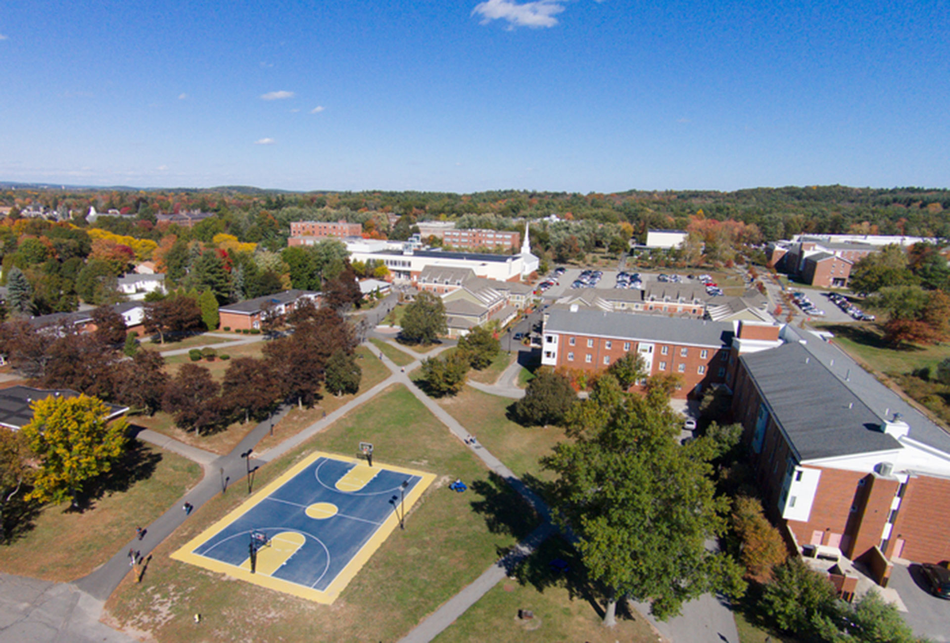 Arial view of Merrimack Campus